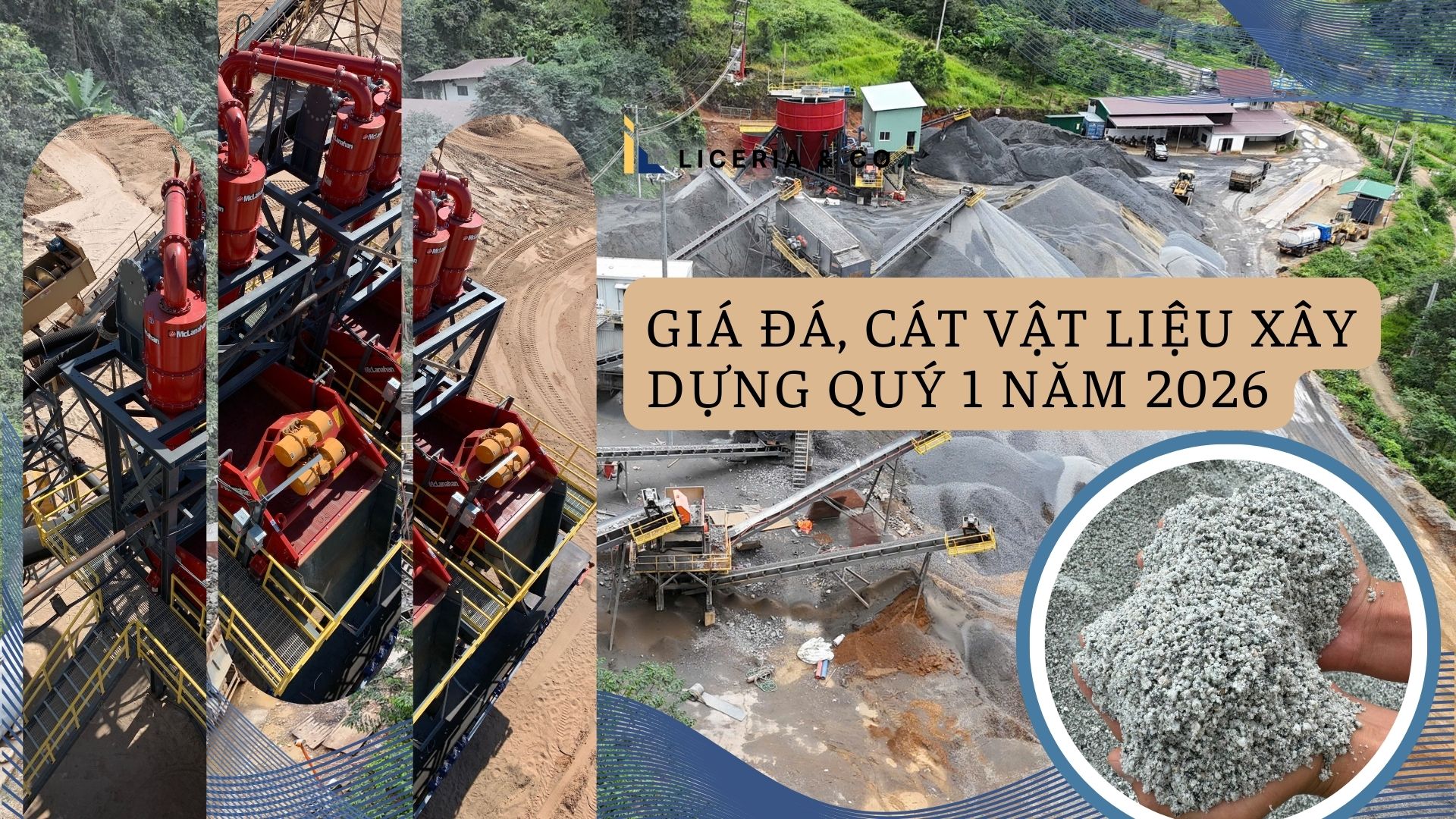 Giá đá, cát vật liệu xây dựng quý 1 năm 2026 – Xu hướng thị trường và giải pháp nguồn cung